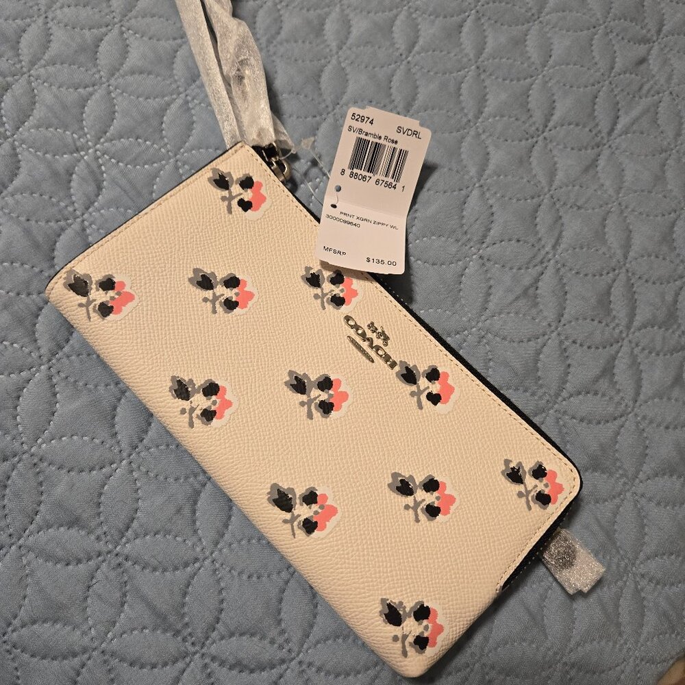 Coach Zipper Wallet Floral Print
